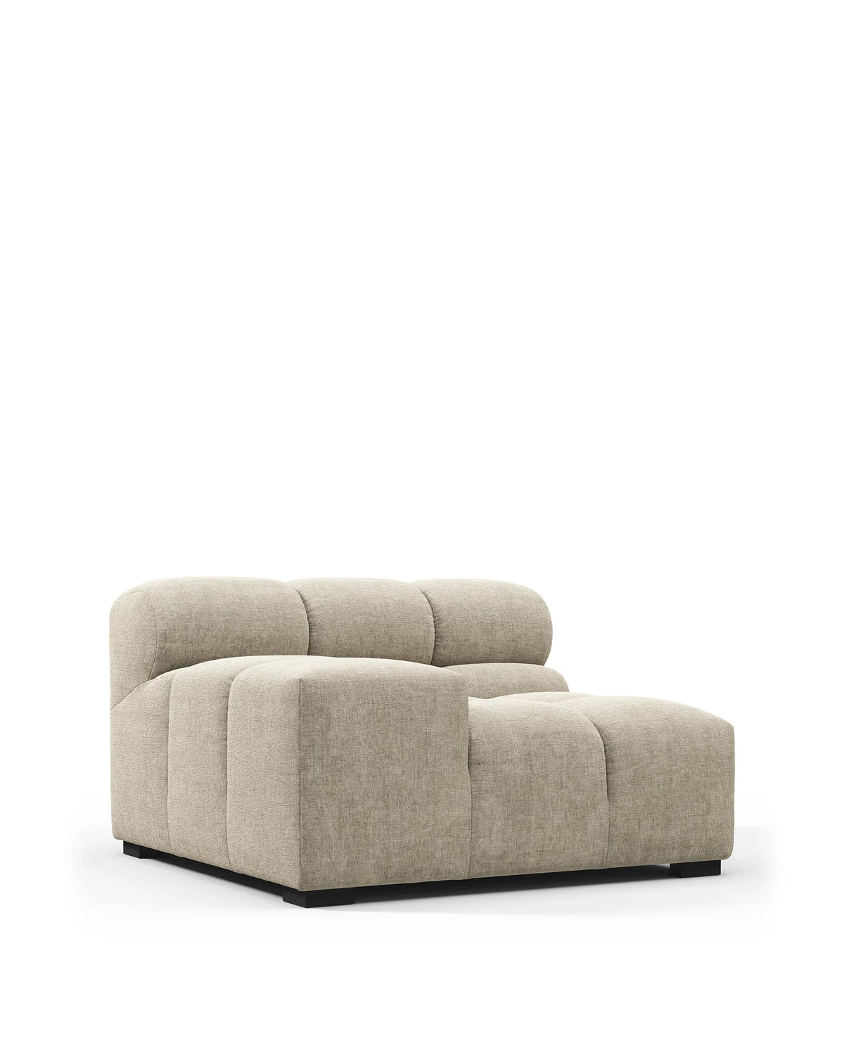 Tuft 05™ module left arm | beige gray chenille - modules 05 | modular sofa element | madorne