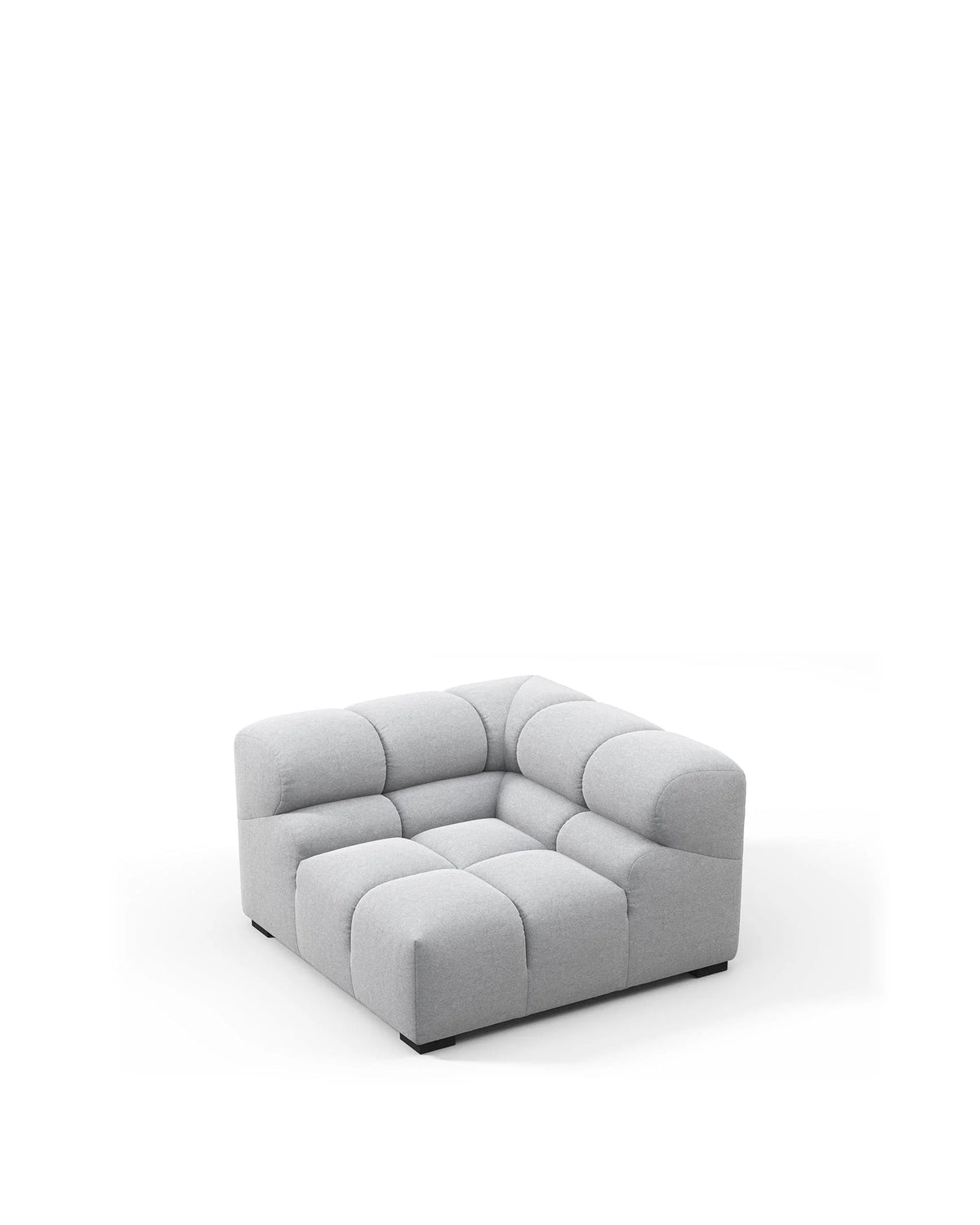 Tuft 05™ module right corner | danish cashmere wool - light gray / modules 05 | modular sofa element | madorne