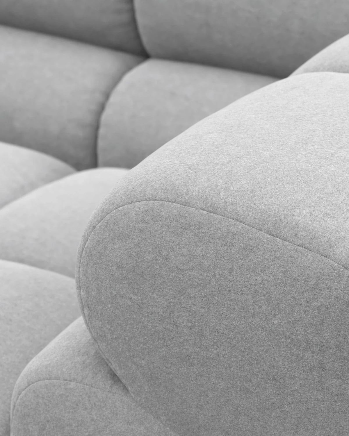 Tuft 05™ module right corner | danish cashmere wool - light gray / modules 05 | modular sofa element | madorne