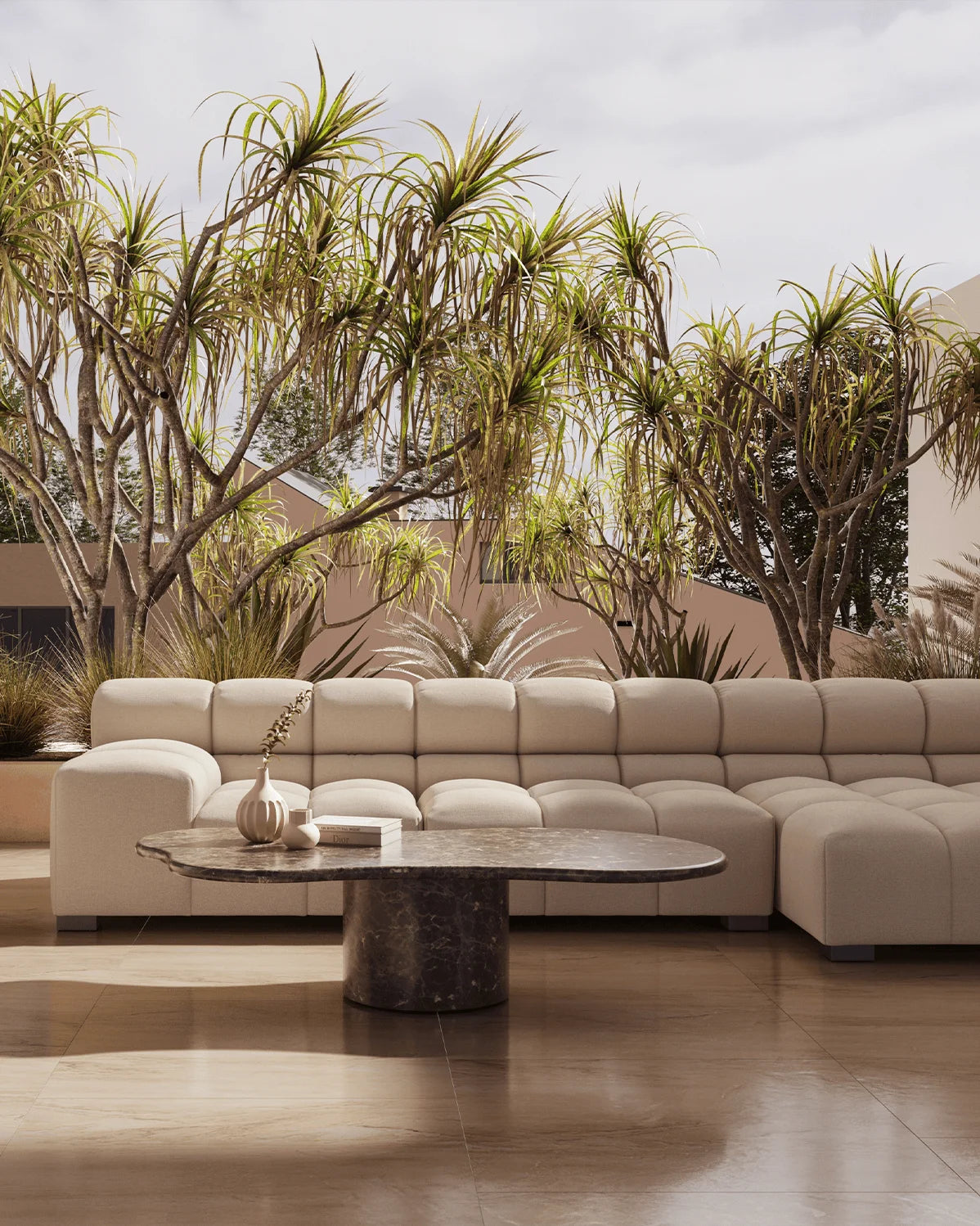 Tuft 05 outdoor™ small right-l sectional | latte weave - sectionals outdoor | designer s...