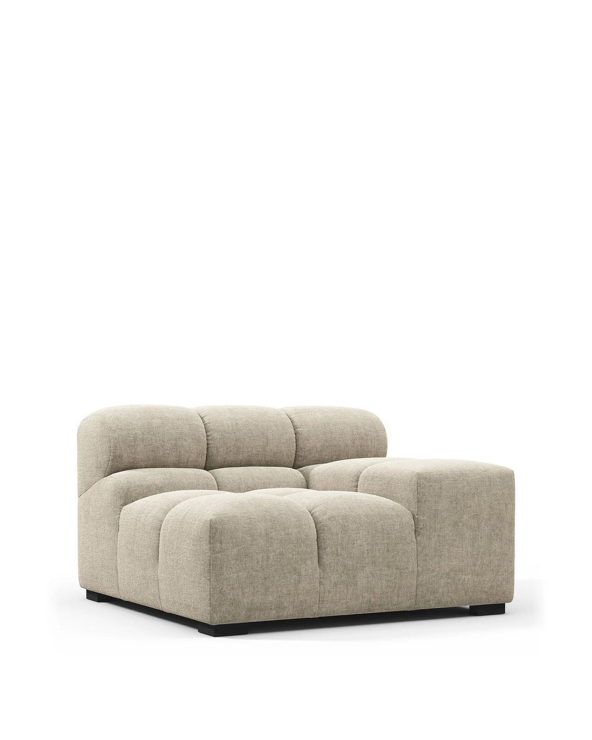Tuft 05™ right-arm module | channel tufting - modules 05 | modular sofa element | madorne