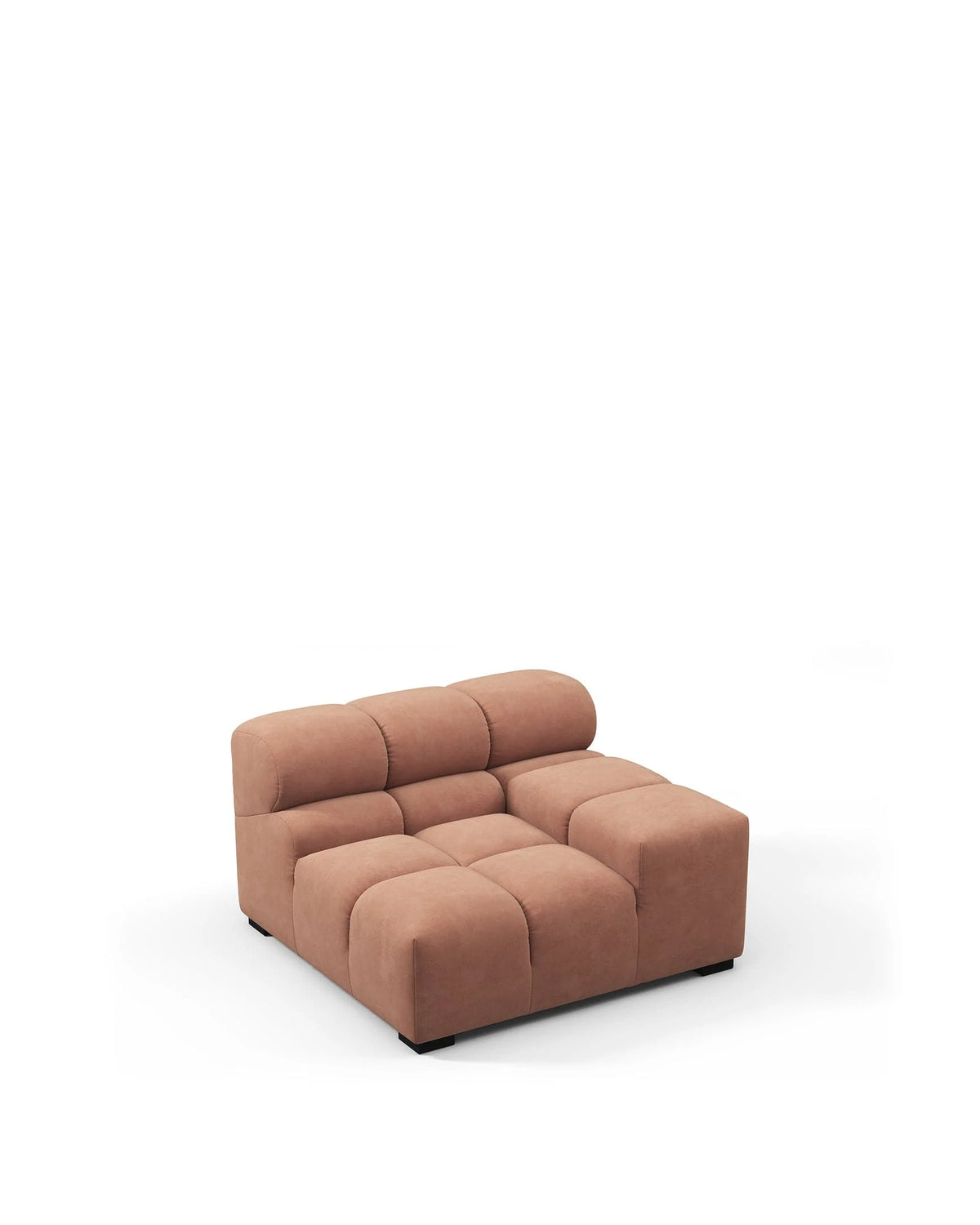 Tuft 05™ right-arm module | channel tufting - modules 05 | modular sofa element | madorne