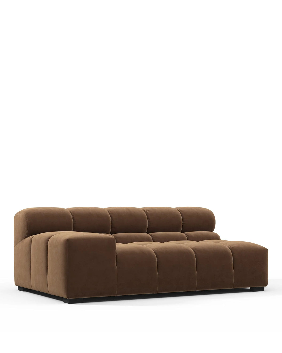 Tuft 05™ xl left-arm module | channel tufting - modules 05 | modular sofa element | madorne