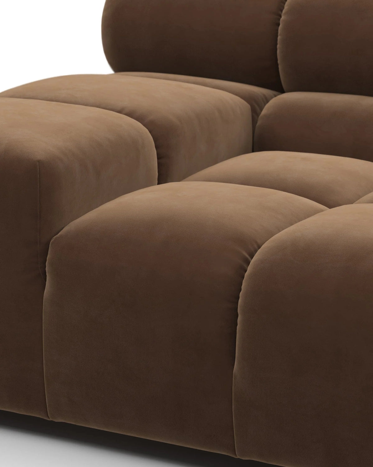 Tuft 05™ xl left-arm module | channel tufting - modules 05 | modular sofa element | madorne