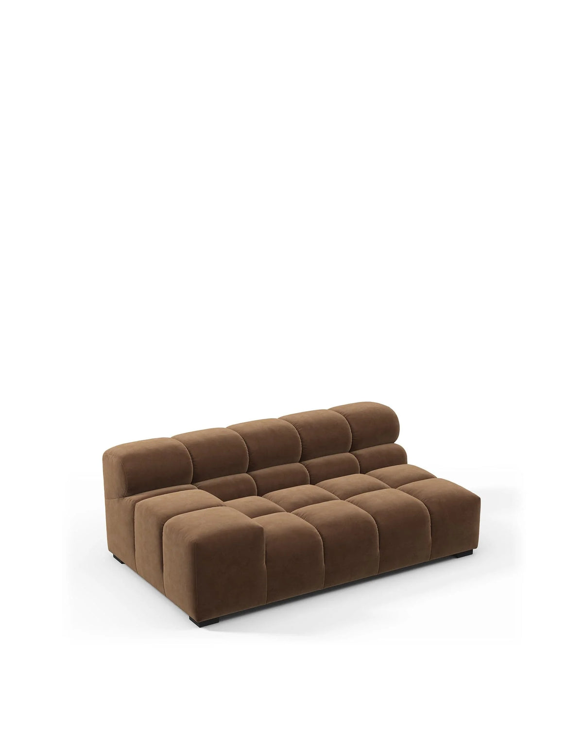 Tuft 05™ xl left-arm module | channel tufting - modules 05 | modular sofa element | madorne