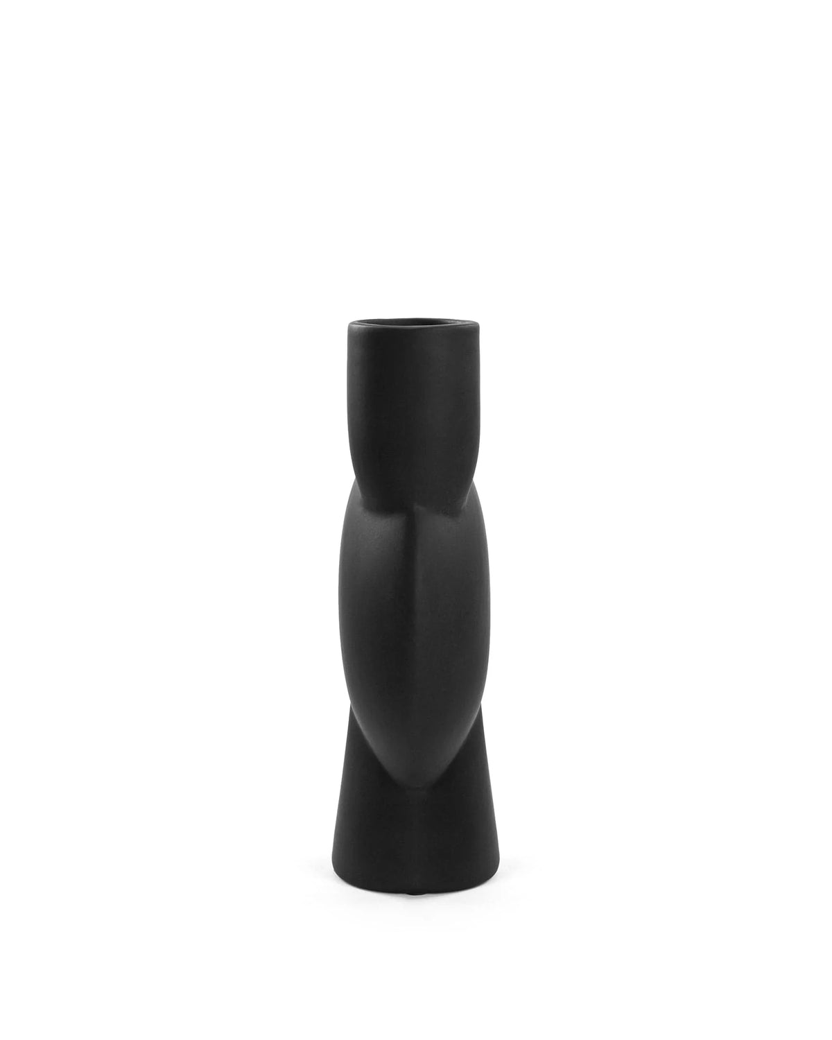 Tyra™ vase medio | black painted ceramic - decor tyra inspired by sphere bubl | madorne