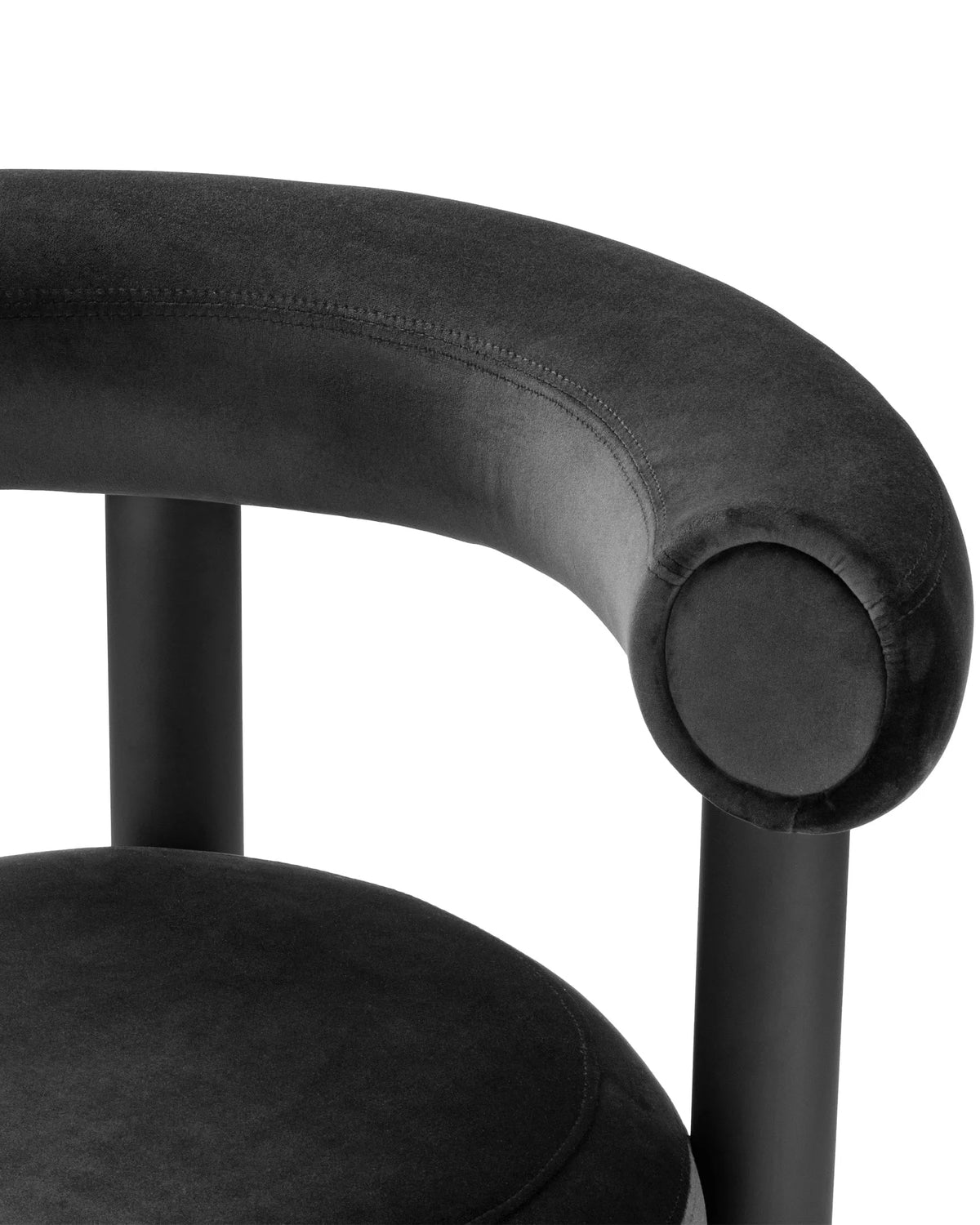 Vansa™ bar stool | lustrous black velvet - & counter stools fat stool-inspired | madorne