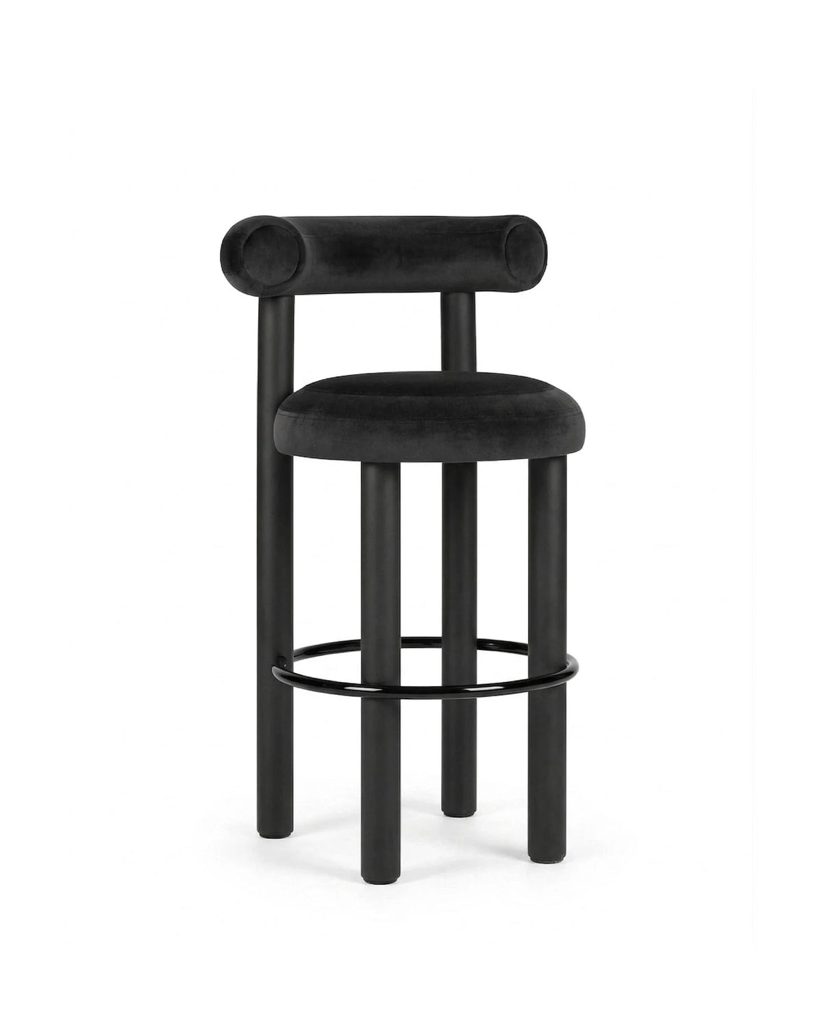 Vansa™ bar stool | lustrous black velvet - & counter stools fat stool-inspired | madorne