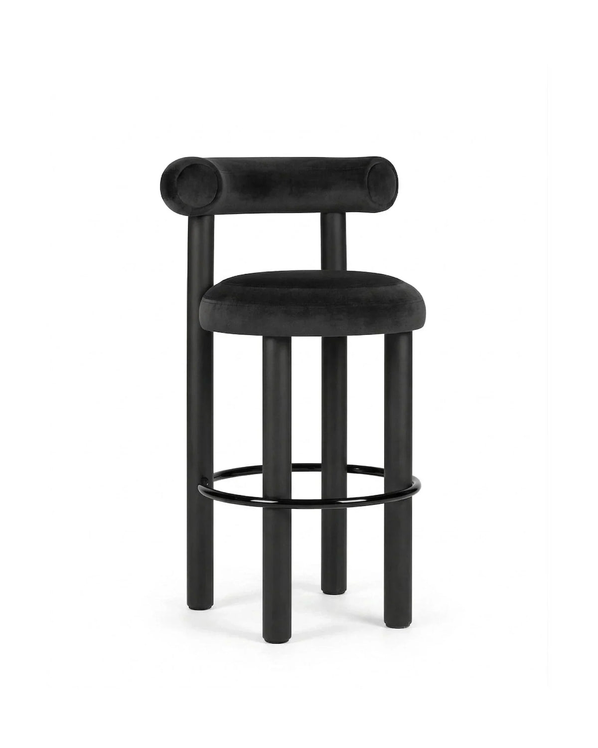Vansa™ bar stool | lustrous black velvet - & counter stools fat stool-inspired | madorne
