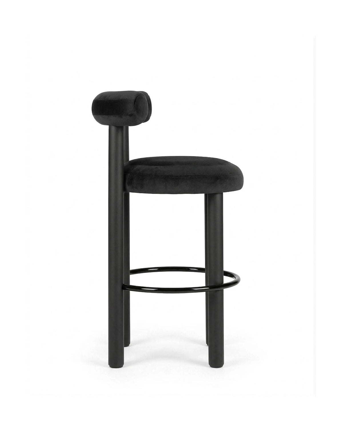 Vansa™ bar stool | lustrous black velvet - & counter stools fat stool-inspired | madorne