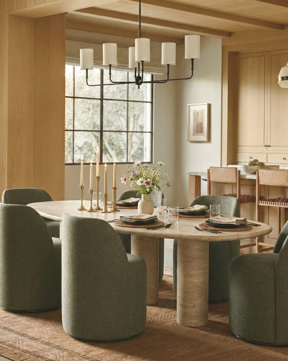 Vena Organic™ Dining Table | Travertine