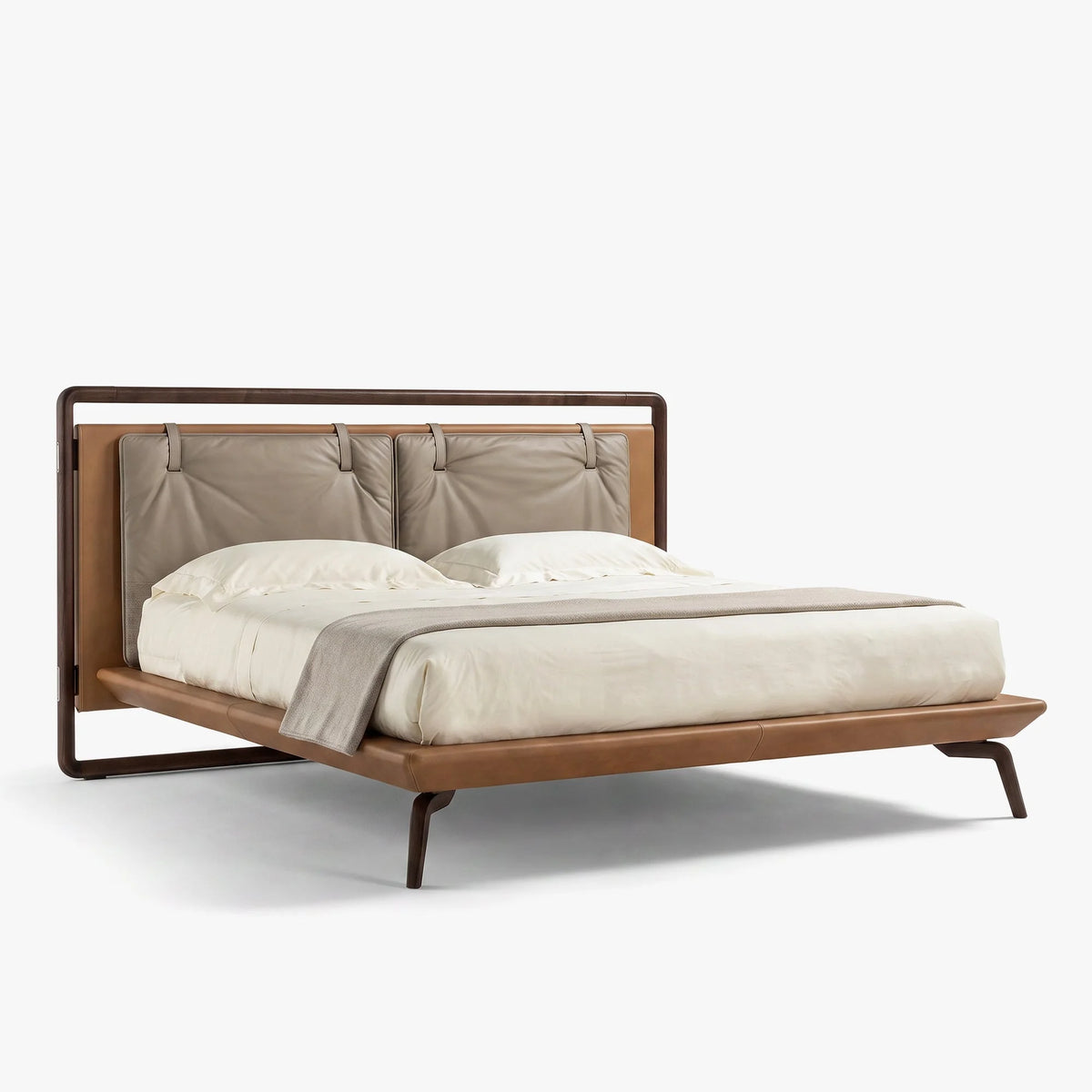 Volo 21 Leather and Wood Bed Frame – detail view 4