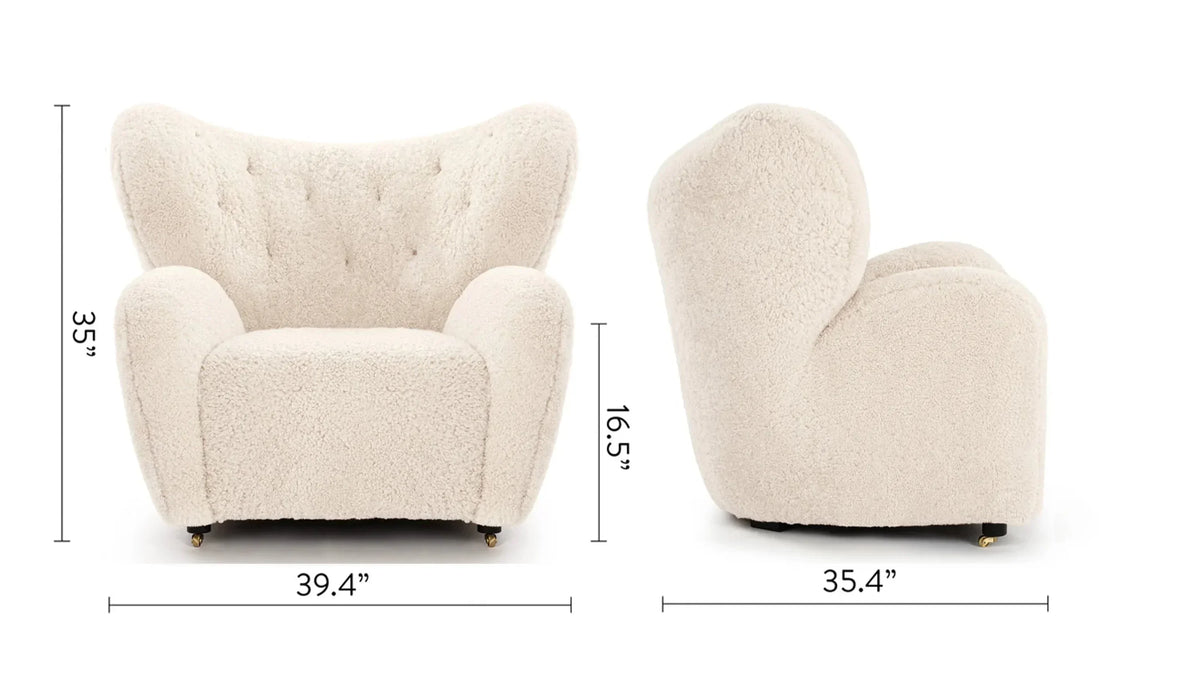 Weary 35™ chair | natural luxe sheepskin - lounge - chairs 35 | modern | madorne