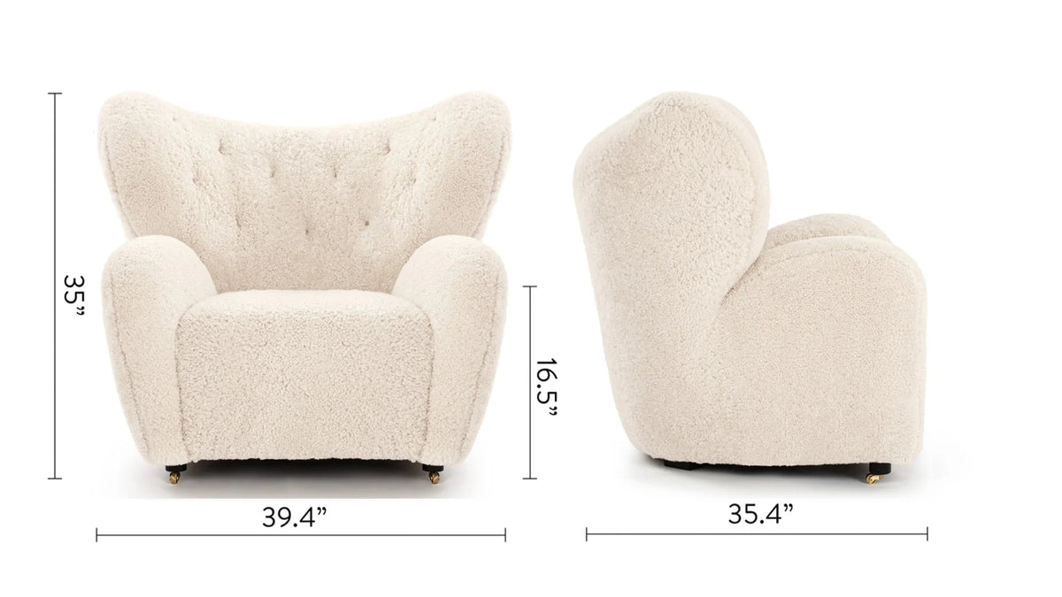 Weary 35™ chair | natural luxe sheepskin - lounge - chairs 35 | modern | madorne